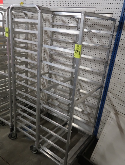 aluminum sheet pan racks, on casters