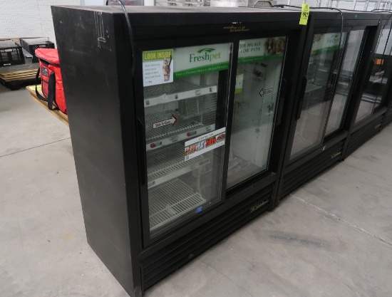 True self-contained reachin slide-door cooler