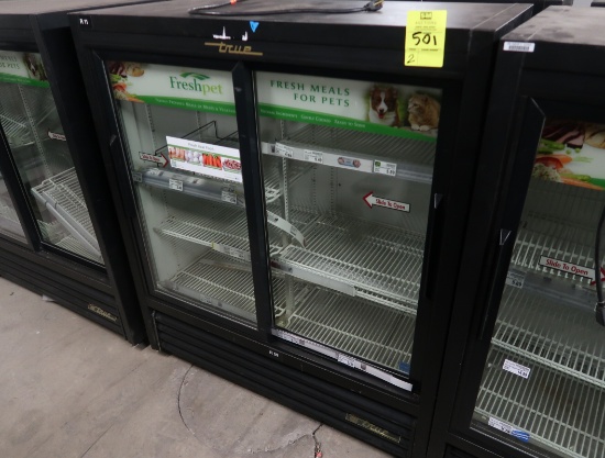True self-contained reachin slide-door cooler