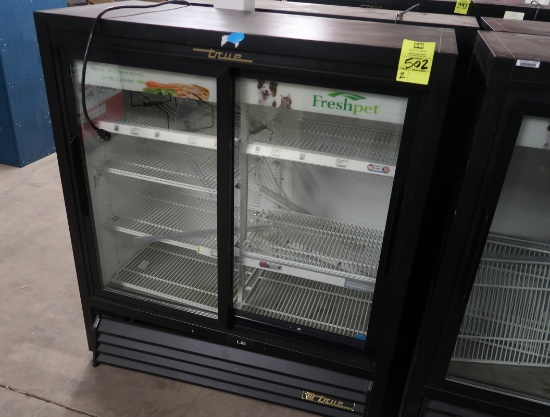 True self-contained reachin slide-door cooler