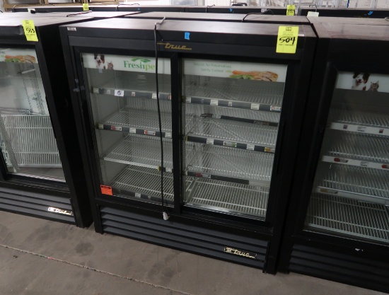 True self-contained reachin slide-door cooler, w/ LED lights