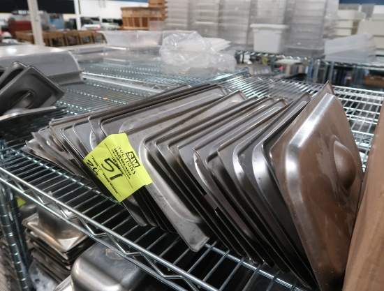 stainless lids, 1/4 size, some slotted, some not