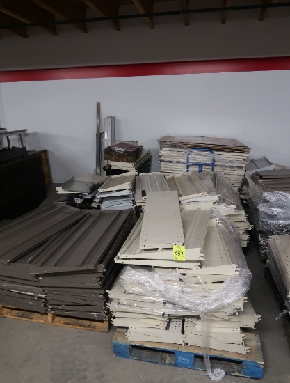 pallets of assorted Lozier parts, w/ some Tyler case shelves & 1) U-boat