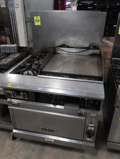 Vulcan 2-burner stove w/ griddle & oven