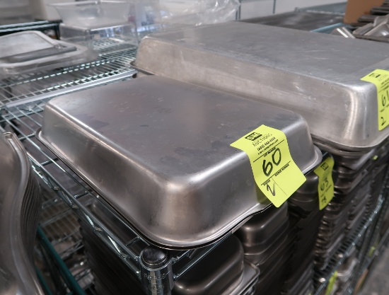 stainless pans, ~18" x 12 1/2"