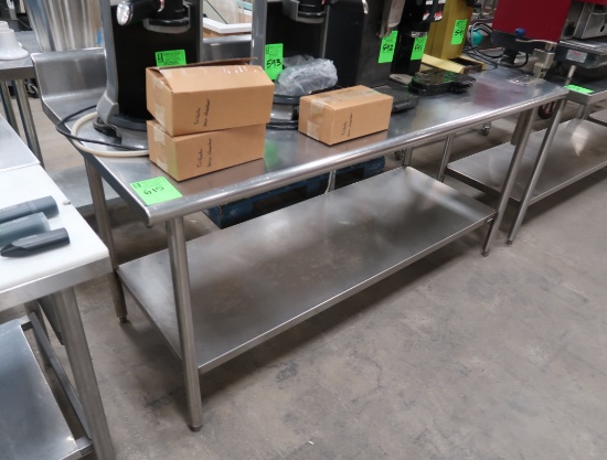 stainless table w/ backsplash, undershelf, & can opener