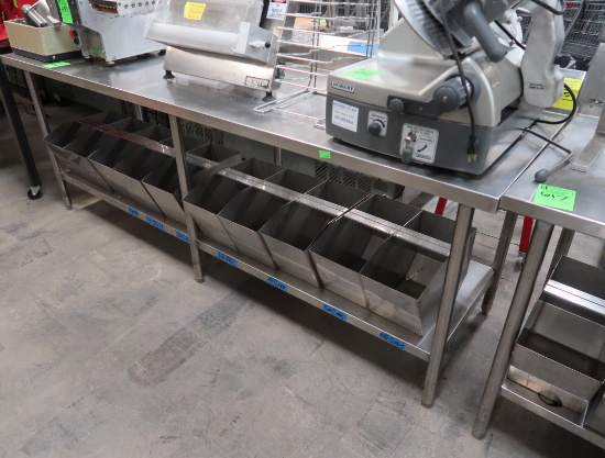 stainless table w/ backsplash & undershelf