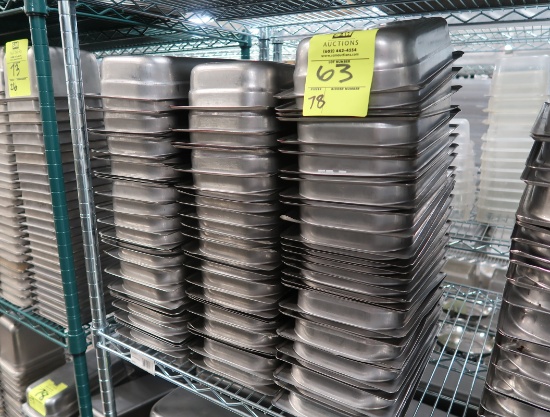 stainless pans, 1/3 size x 2 1/2"d