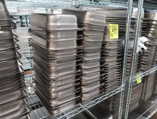 stainless pans, 1/3 size x 2 1/2"d
