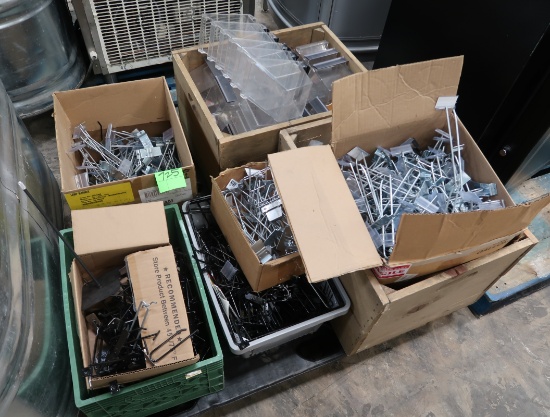 pallet of assorted slat wall hangers
