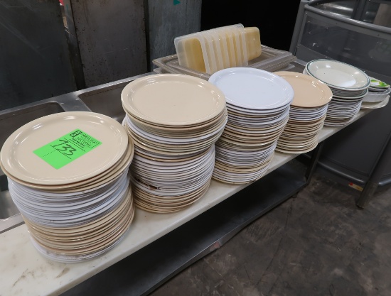 assorted plates & plastic containers