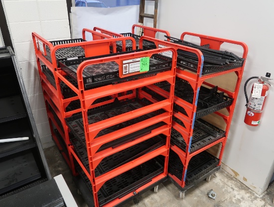 OptiCarts, plastic tiered stocking carts