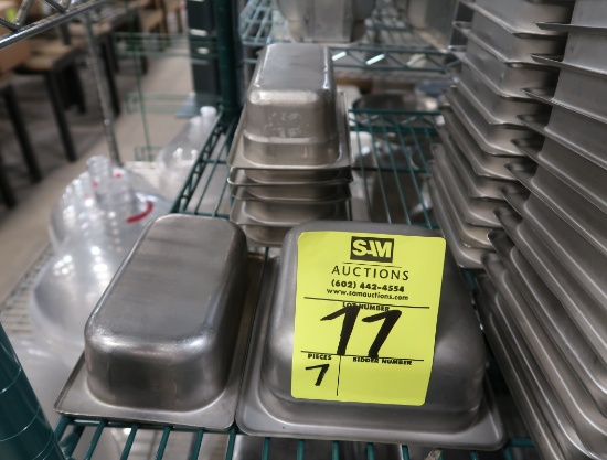 stainless pans, assorted sizes