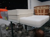 assorted plastic tubs & lids