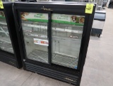 True self-contained reachin slide-door cooler
