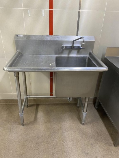 Single bay sink 40"L 24"W