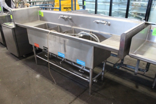 Stainless Steel Four Compartment Sink