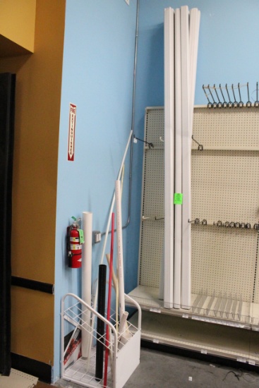 Group Of Plastic Gutters And PVC Pipe