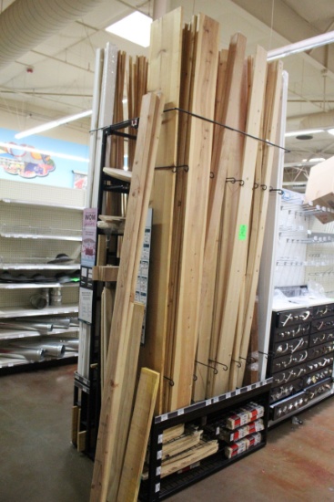 Group Of Assorted Lumber W/ Merchandiser