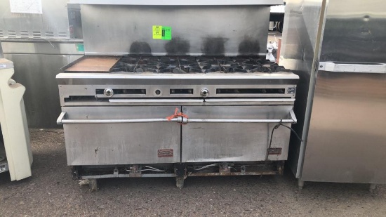 DCS Gas Oven W/ 8 Burner And 12” Griddle