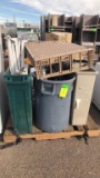 Pallet Of Trash Cans W/ Extras