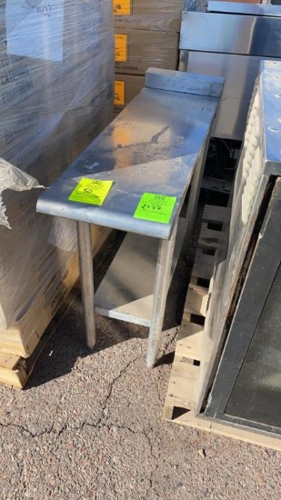38" stainless steel table