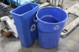 Assorted Plastic Recycling Bins