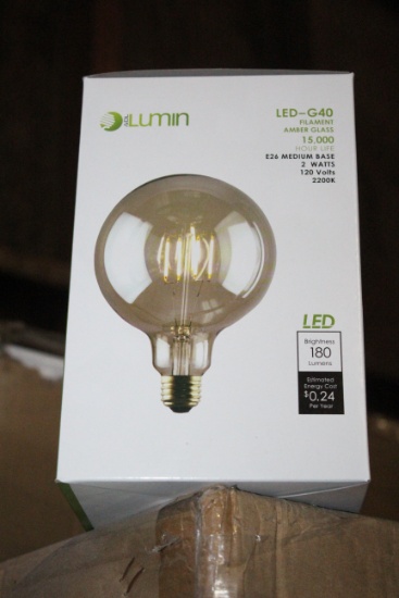 ADL Lumin LED-G40 Filament Amber Glass Bulbs