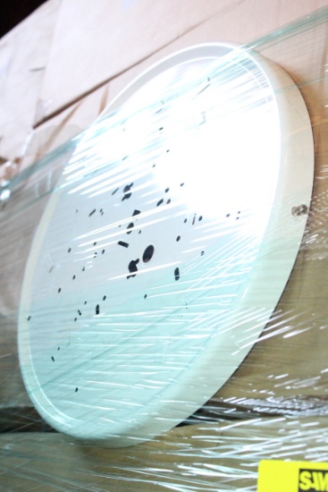 DM 14" White Mounting Plates For Light Fixtures