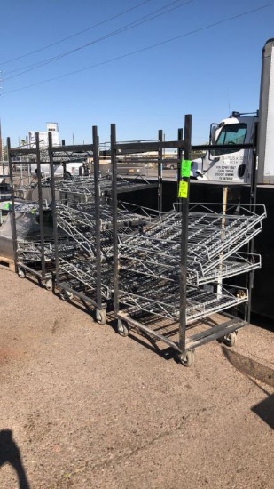 30” x 33” 6’ Tall Wire Shelving Units On Casters