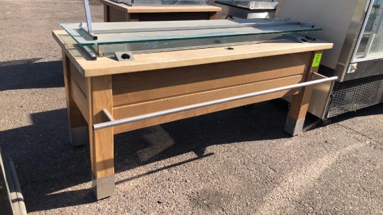 6’ Wooden Merchandising Table