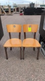 Wood cafe chairs