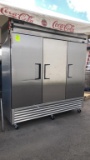 True T-72-HC Three Door Stainless Refrigerator (New)