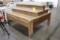 Three Tier Double-Sided Wooden Merchandising Table