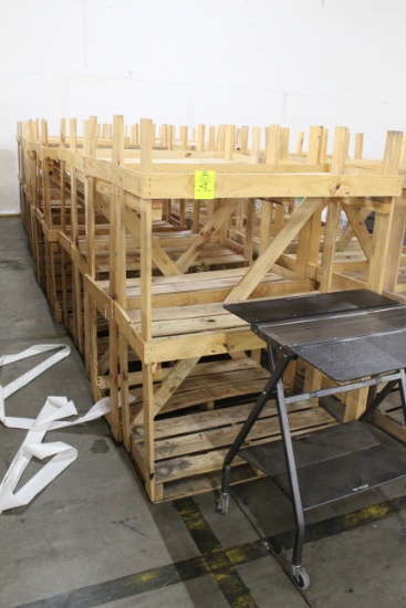 Large Group Of 4' Wide Wooden Merchandisers