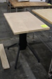 Wood Top Table W/ Metal Frame