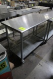 4' Stainless Steel Table On Casters