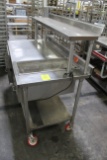 5' Stainless Steel Table W/ Food Well And Overshelf