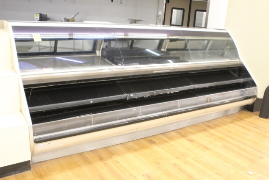2008 Hussmann 12' Curved Glass Meat Case