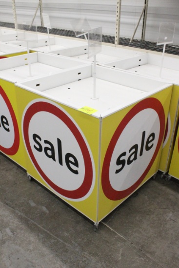 3' x 3' Portable Bin Merchandisers