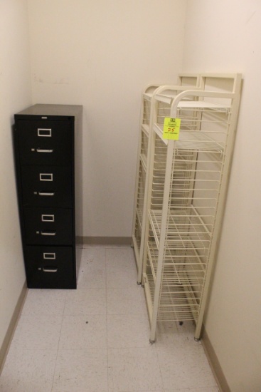 Wire Shelving Units And File Cabinet
