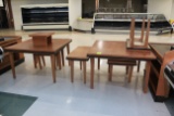 Group Of Assorted Wooden Merchandising Tables