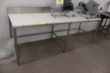 8' Polytop Table W/ Backsplash