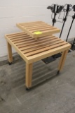3' Wooden Merchandiser On Casters