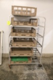 Double Wide Meat Rack W/ Plastic Crates