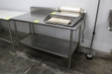 John Boos 5' Stainless Steel Table W/ Backsplash