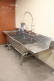 Stainless Steel Three Compartment Sink