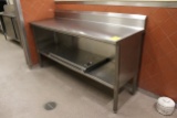 John Boos 6' Stainless Steel Table W/ Storage