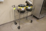 Two Tier Wire Cart W/ (2) Food/Soup Warmers