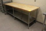 8' Boos Block Bakery Table